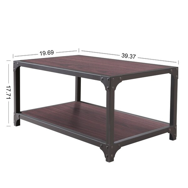 Carbon Loft Whittaker Modern Wood and Metal Coffee Table