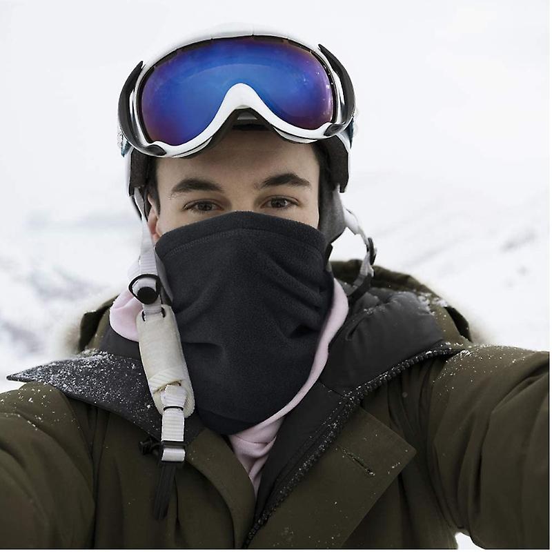 2Pcs Cotton Cashmere Warmer Wrap Neck Cover Face Bandana Winter Outdoor Sports Cycling Bike Ski Motorcycle Fleece Tube Scarf