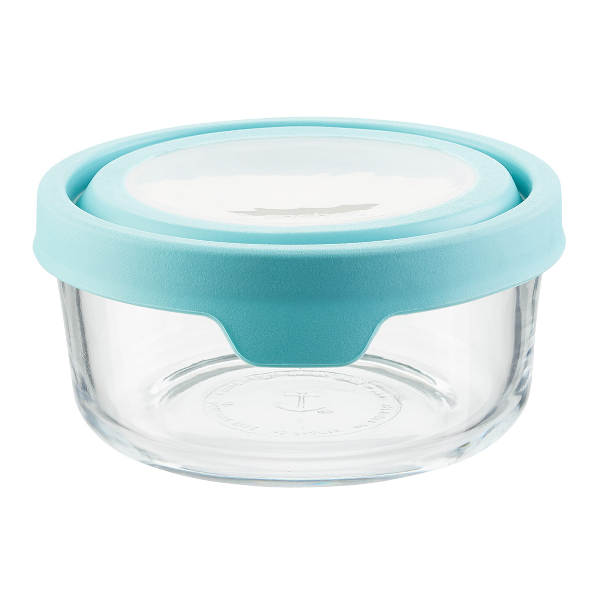 Anchor Hocking Glass TrueSeal Round Food Storage Containers with Blue Lids