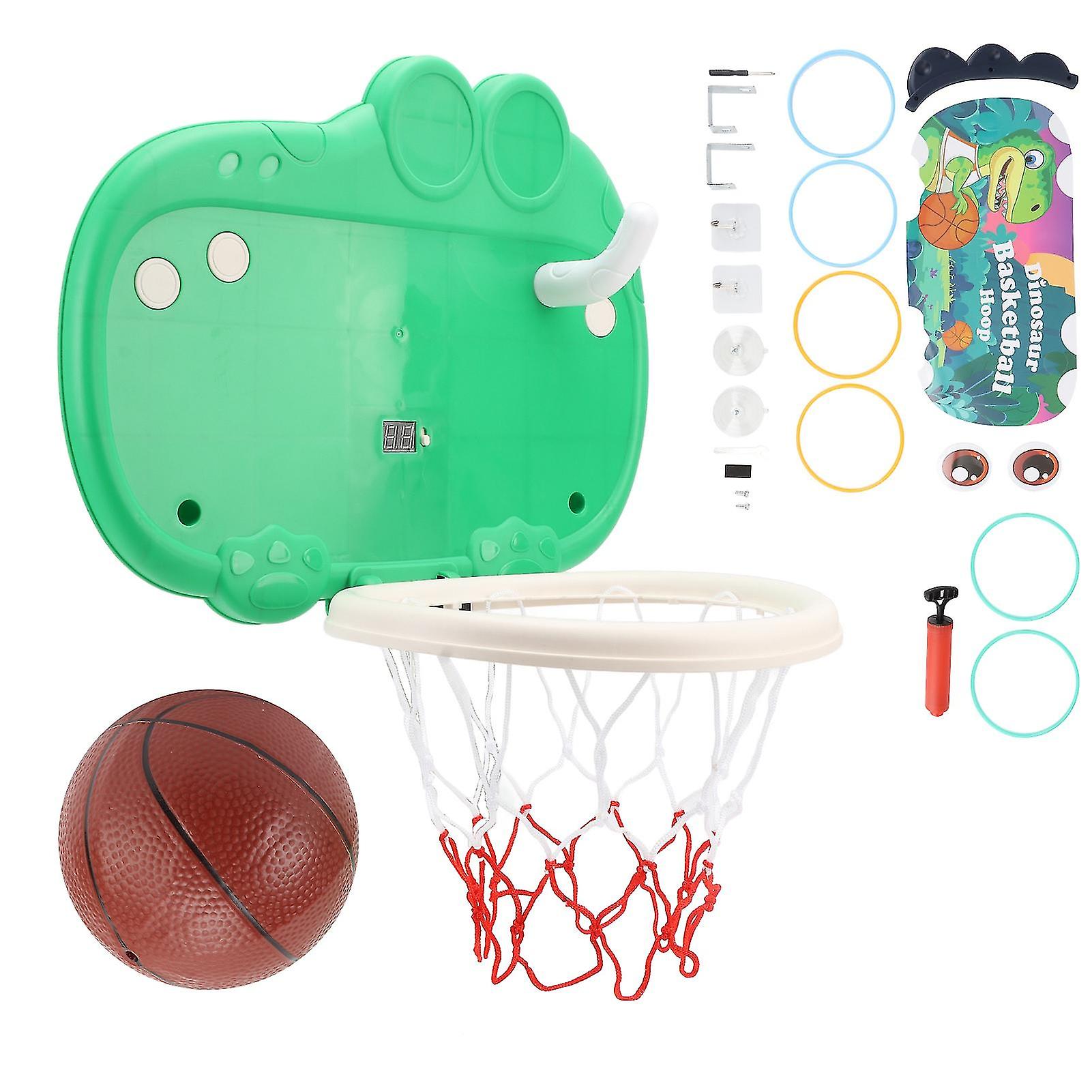Electronic Basketball Hoop Digital Scorer Cartoon Sound Light Wall Basketball Toy with Toss Loop Game for Boys Girls
