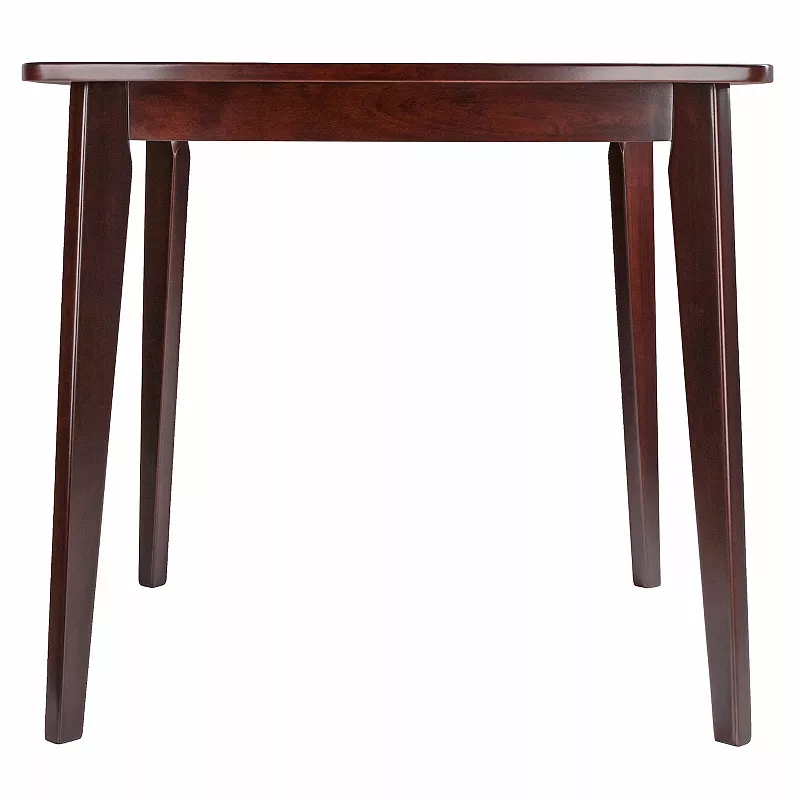 34 Walnut Wood Square Dining Table with Tapered Legs