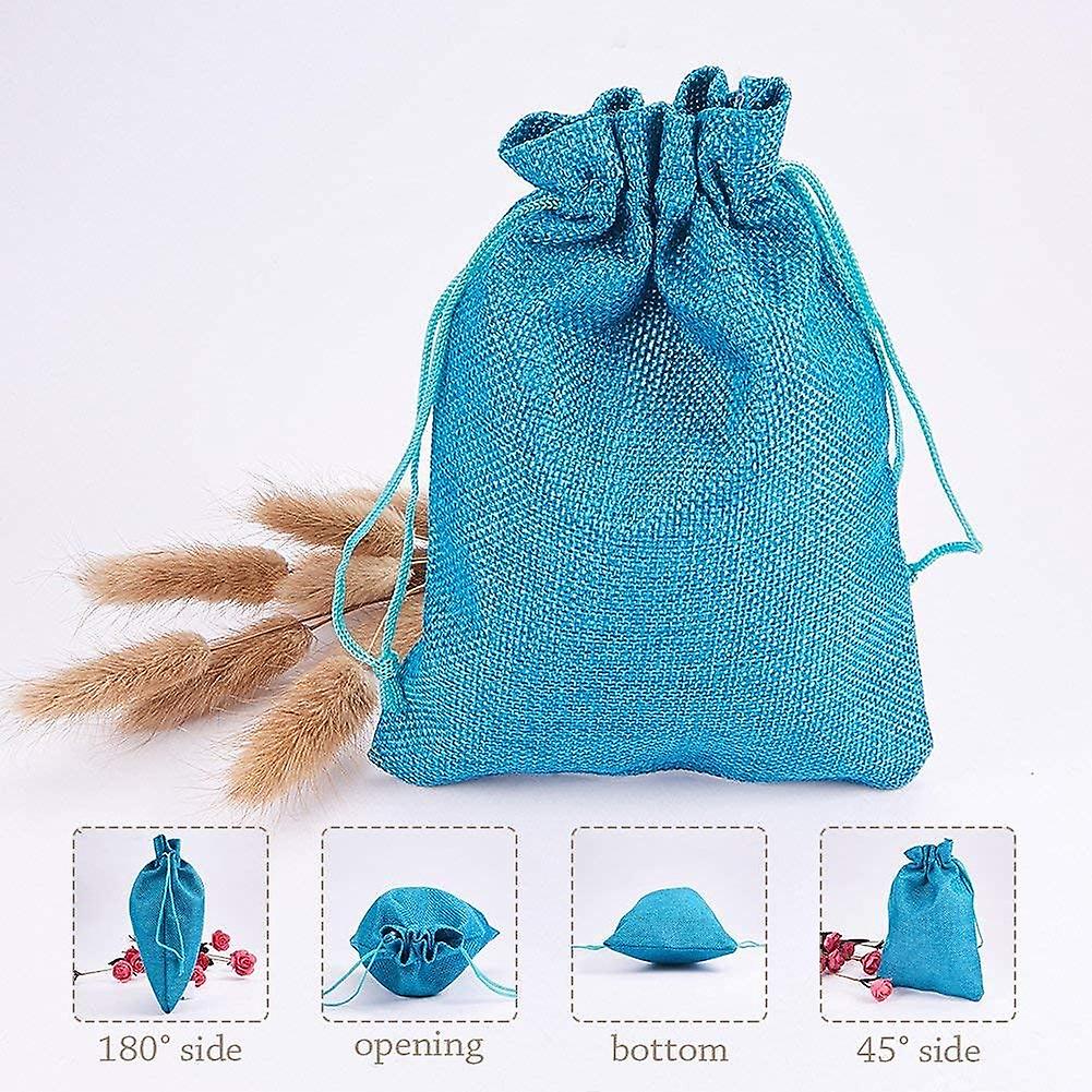 10 Color 5x7'' Burlap Bags With Drawstring， Advent Calendar Bags Linen Gift Sachets Gift Bags Jewelry Pouches Sacks Burlap Bags For Wedding Party Favo