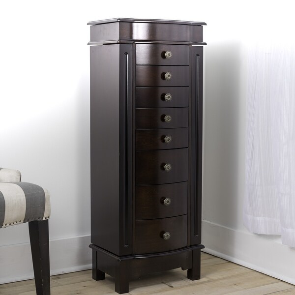 Hives and Honey Shiloh Walnut Jewelry Armoire - - 35086952