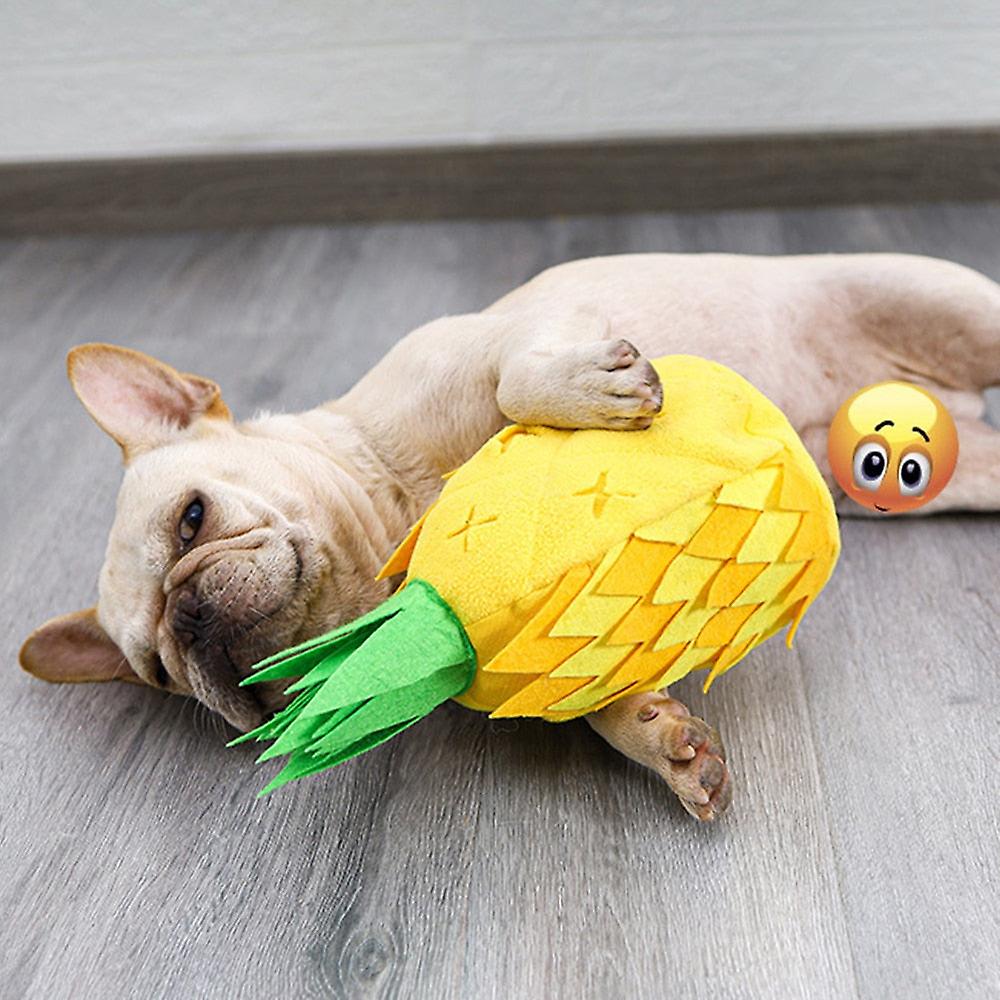 Pineapple dog sniffing toy