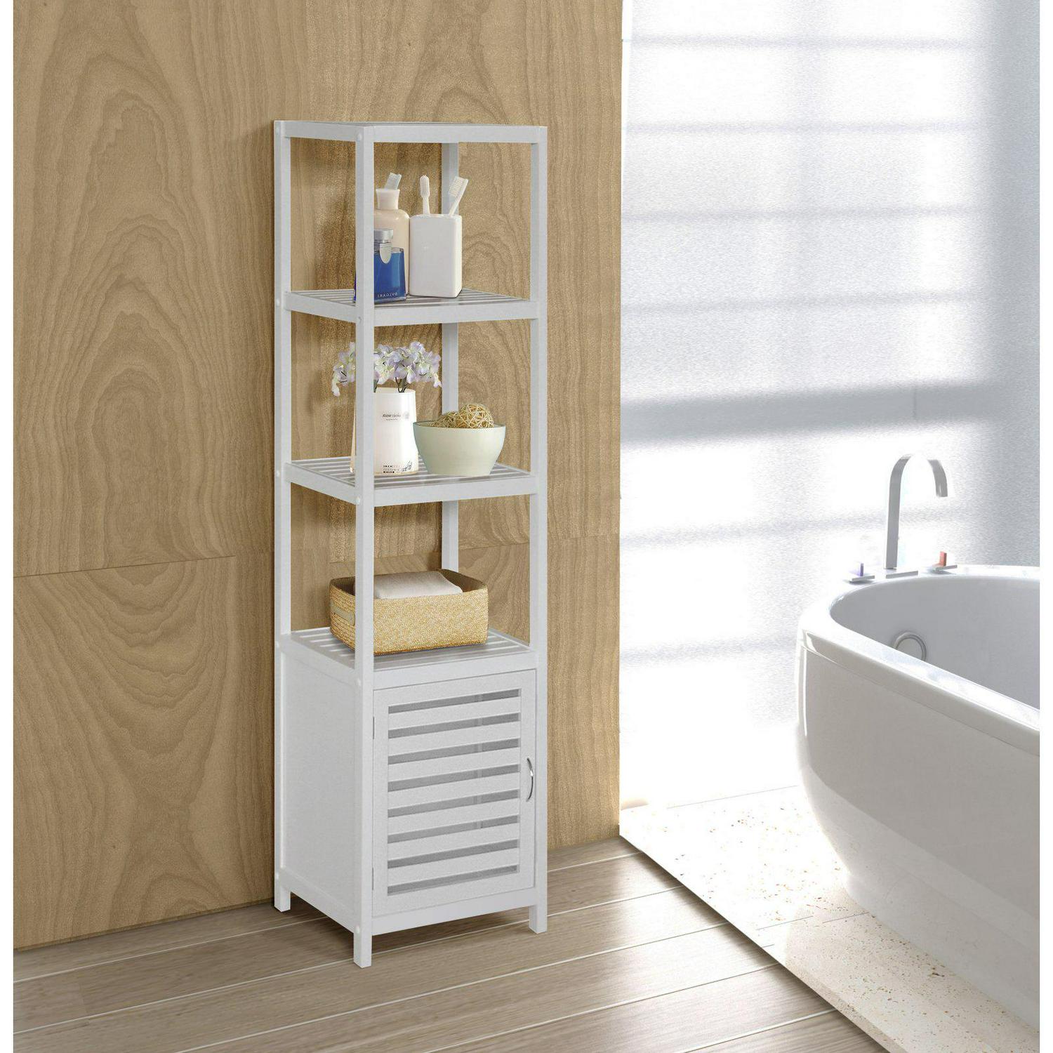 Gallerie Decor Bamboo Natural Spa 5 Shelf Tower/Cabinet