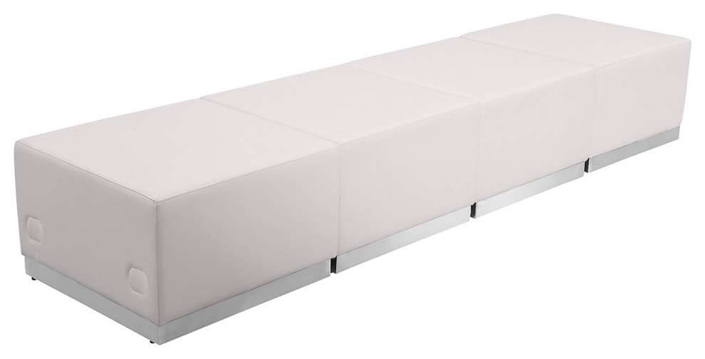 HERCULES Alon Series Melrose White LeatherSoft Reception Configuration  4 Pieces   Modern   Footstools And Ottomans   by First of a Kind USA Inc  Houzz