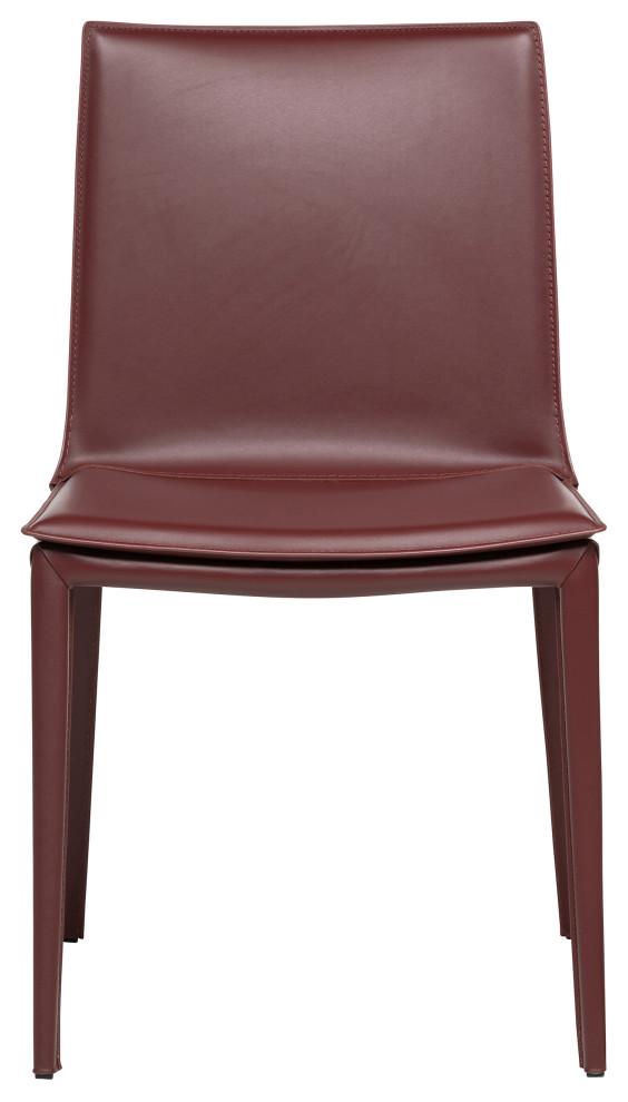 Elite Living Hilton (Set of 2) Modern Leather Upholstered Dining Chair   Midcentury   Dining Chairs   by Elite Living  Houzz