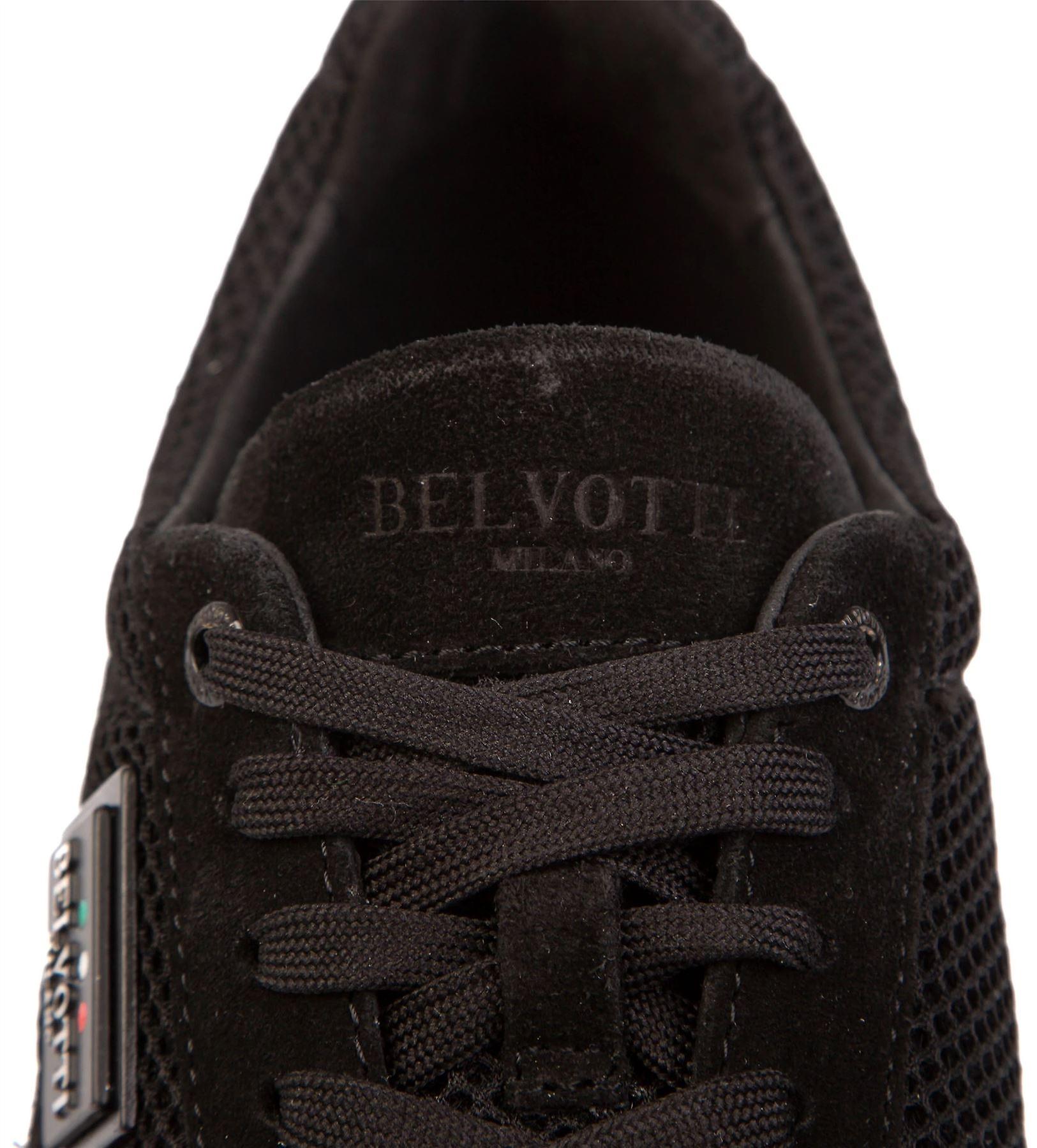 Belvotti Causio Black Black Premium Mens Suede Trainers-9