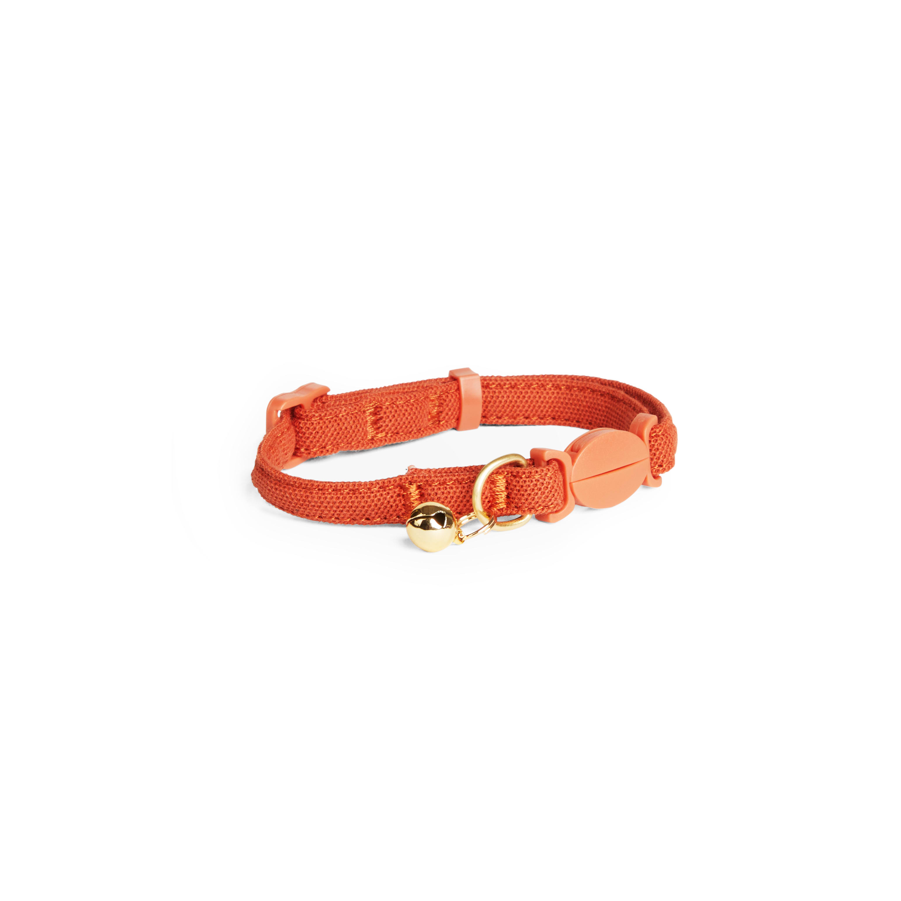 Youly Orange Solid Mesh Cat Collar