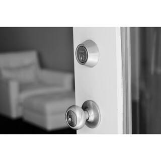 DELANEY HARDWARE Saxon Satin Nickel Single Cylinder Deadbolt and Entry Door Knob Combo Pack KS3001