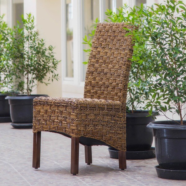 International Caravan Manila Abaca Mahogany Dining Chair