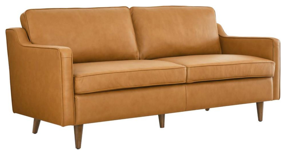 Impart Genuine Leather Sofa   Contemporary   Sofas   by BisonOffice  Houzz