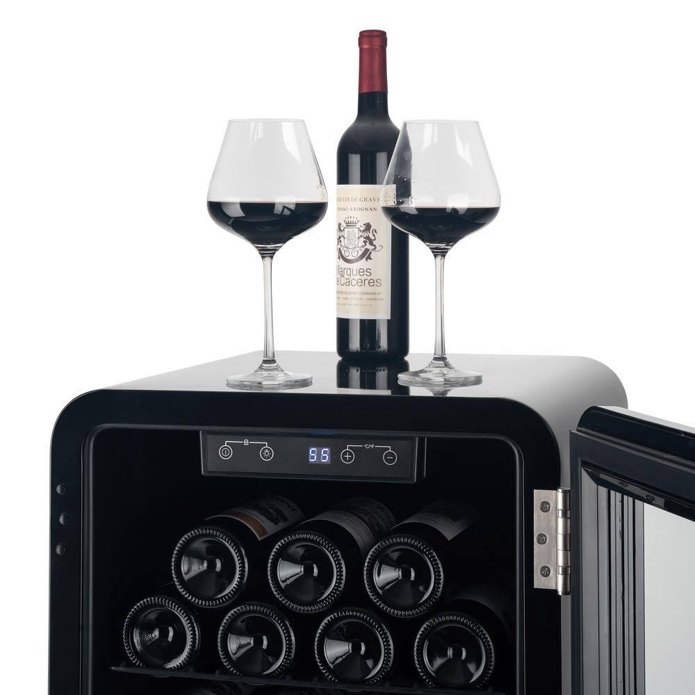 Boyel Living Single Zone 24Bottle Freestanding Wine Cooler with Digital Temperature Control and UVProtective Finish