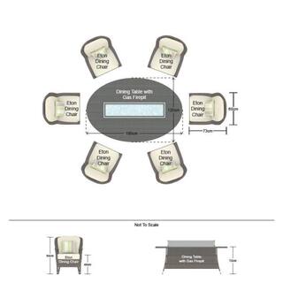 DIRECT WICKER Turnbury 47 in. x 71 in. Propane Oval Wicker Gas Fire Pit Table with Tempered Glass Surround PAG-1106-Oval-Table