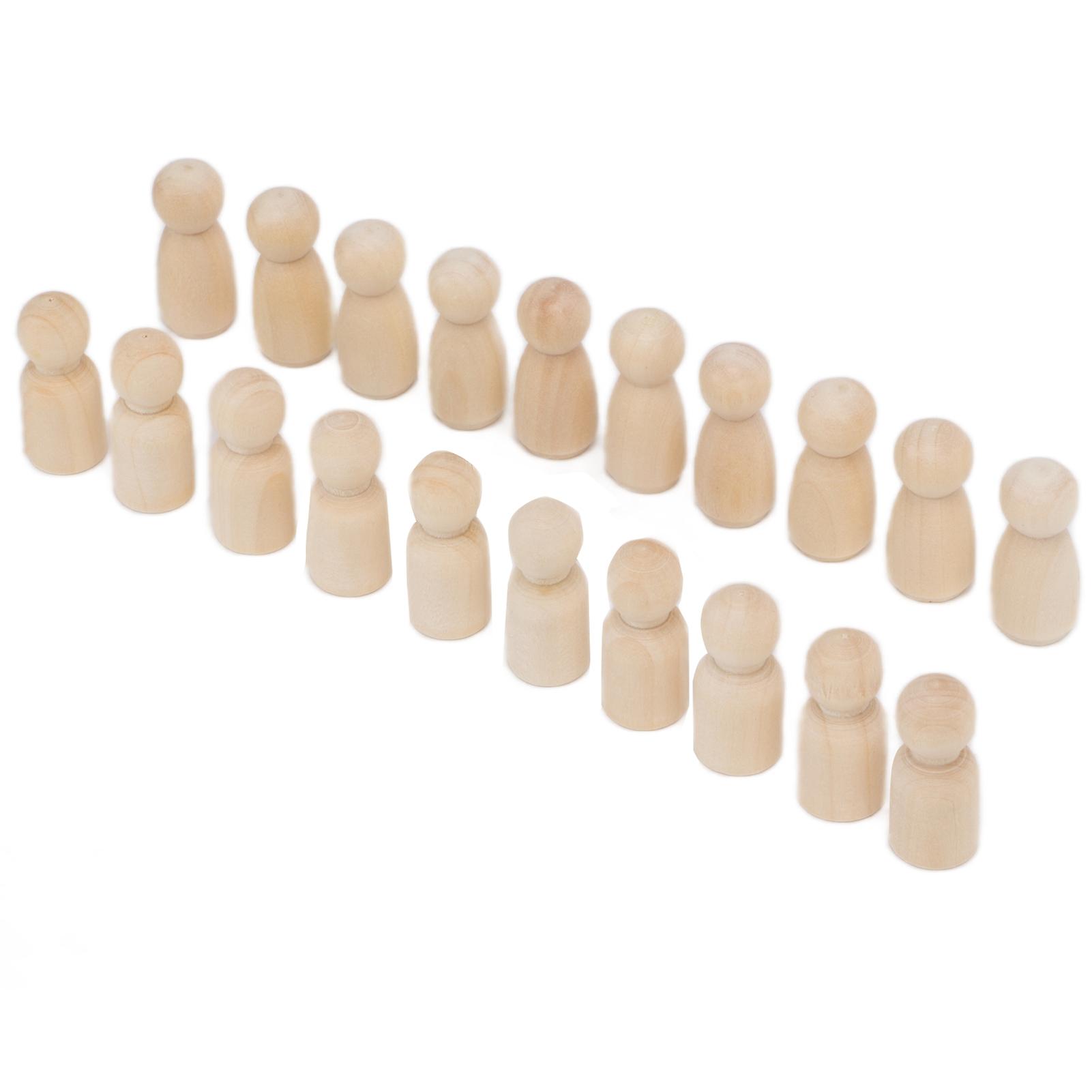 20pcs Wooden Peg Dolls Unfinished Angel Shape Toddler Wood Doll Bodies For Children Diy Craft Toys Gifts Graffiti34mm