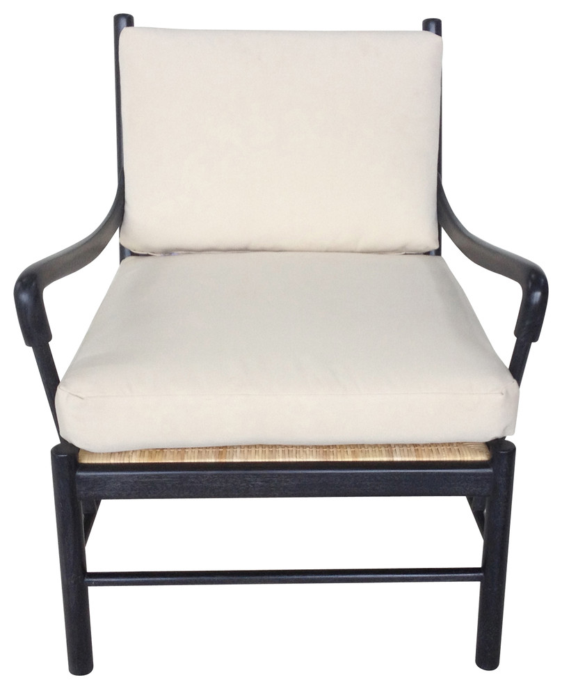 Kevin Chair  Hand Rubbed Black   Tropical   Armchairs And Accent Chairs   by HedgeApple  Houzz