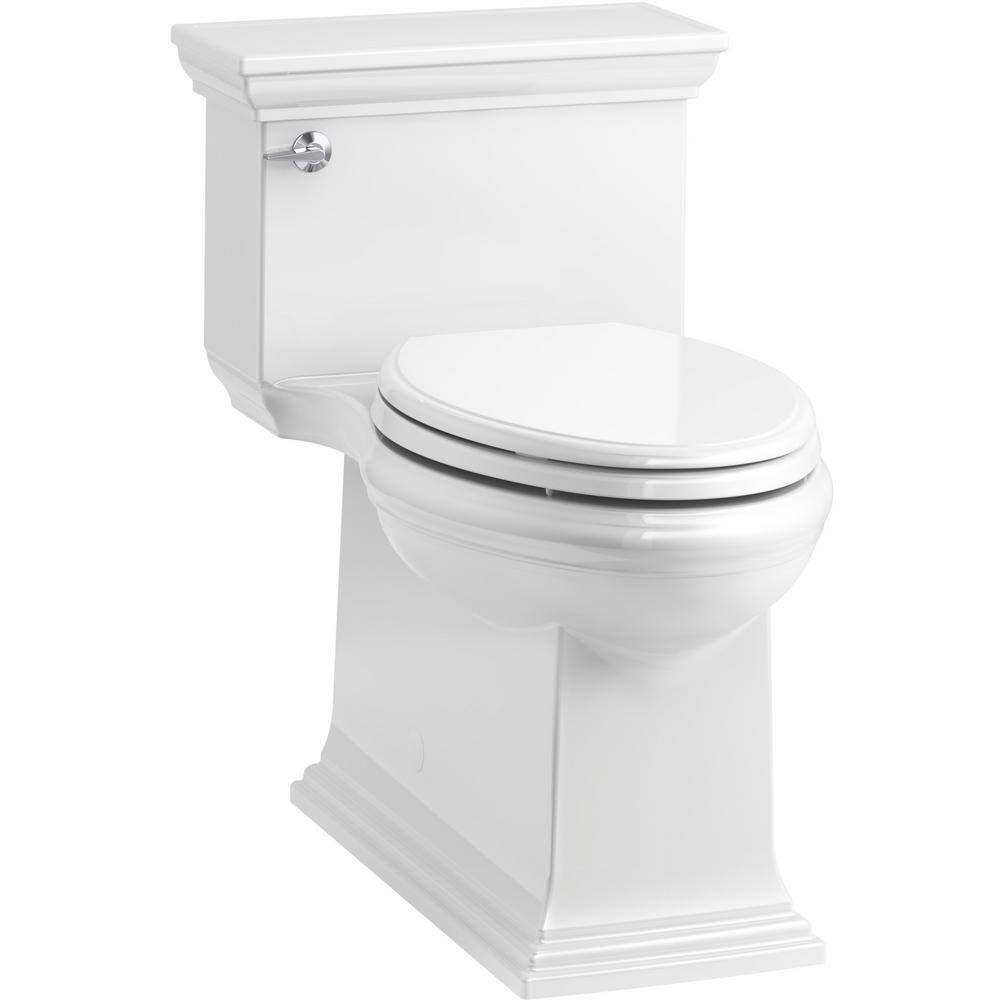 KOHLER Memoirs Stately 1-Piece 1.28 GPF Single Flush Elongated Toilet in White Seat Included K-6428-0