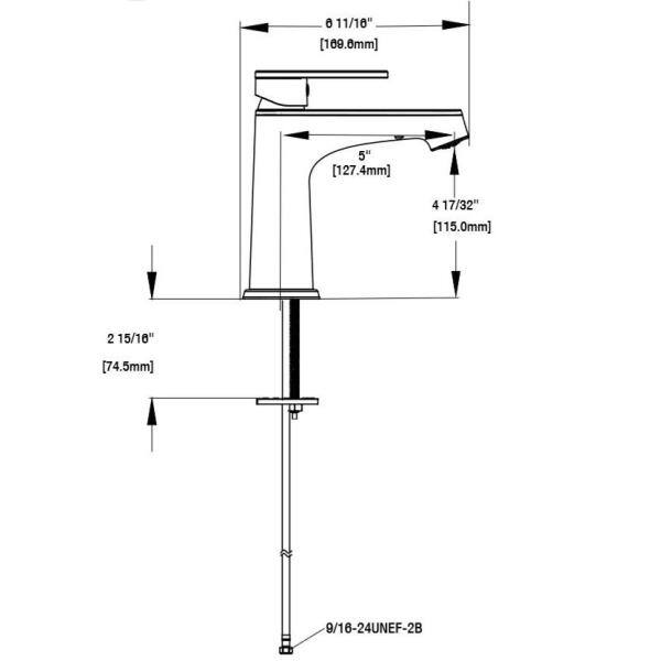 Glacier Bay Kendrick Single Hole Single-Handle Bathroom Faucet in Matte Black HD67095W-6310H