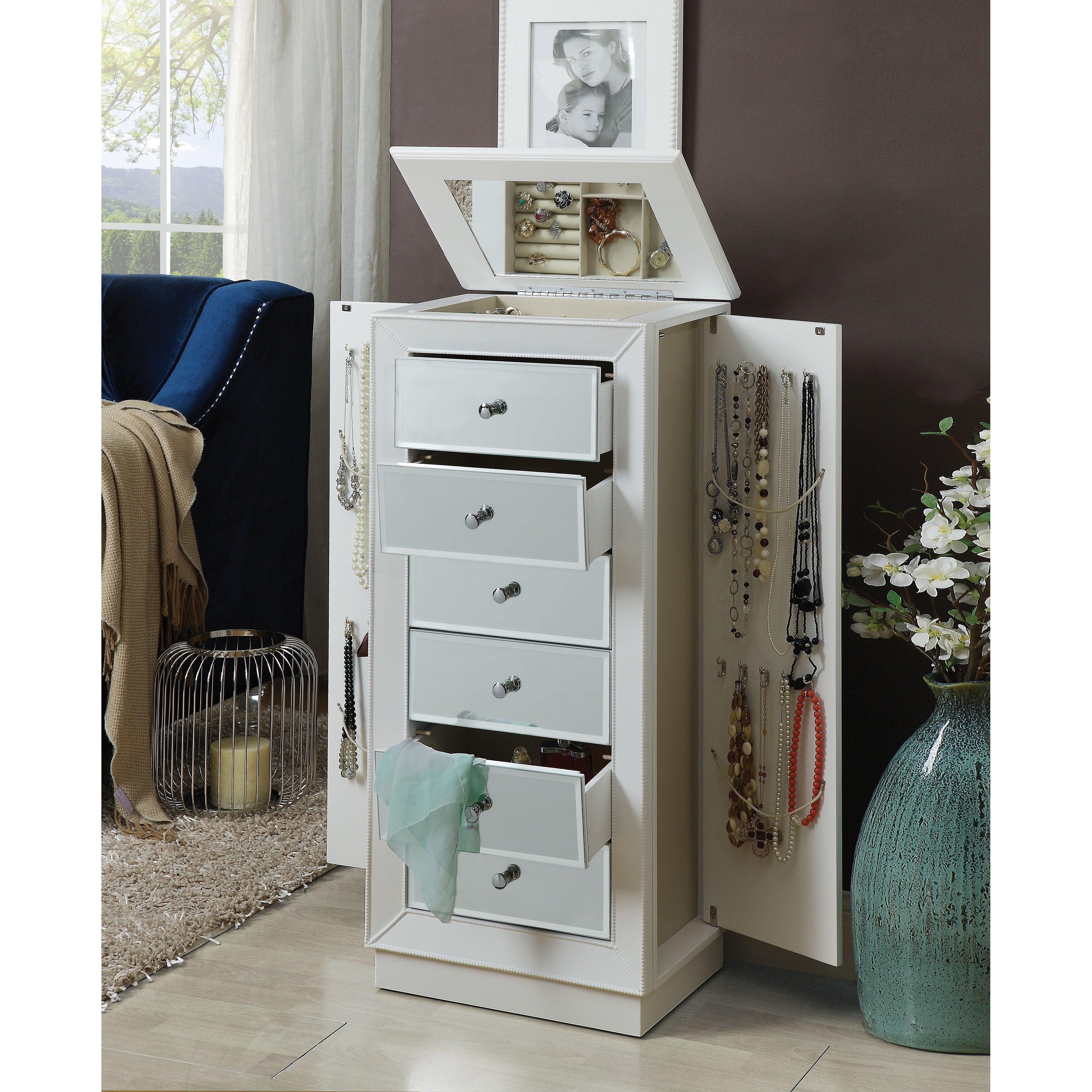 Jewelry Armoire/Jewelry Storage with 6 drawers - - 37179020