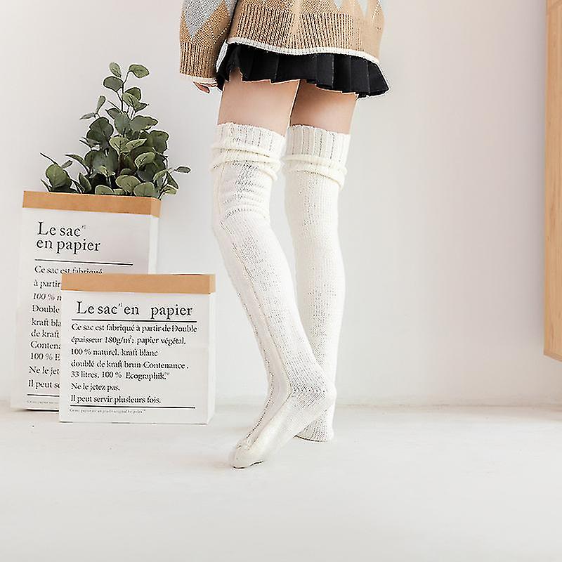 Women's Knitted Socks Over The Knee Long Tube Lengthened Pile Socks