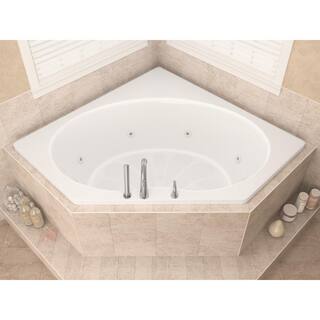 Universal Tubs Carnelian 5 ft. Center Drain Whirlpool Tub in White HD6060EWL