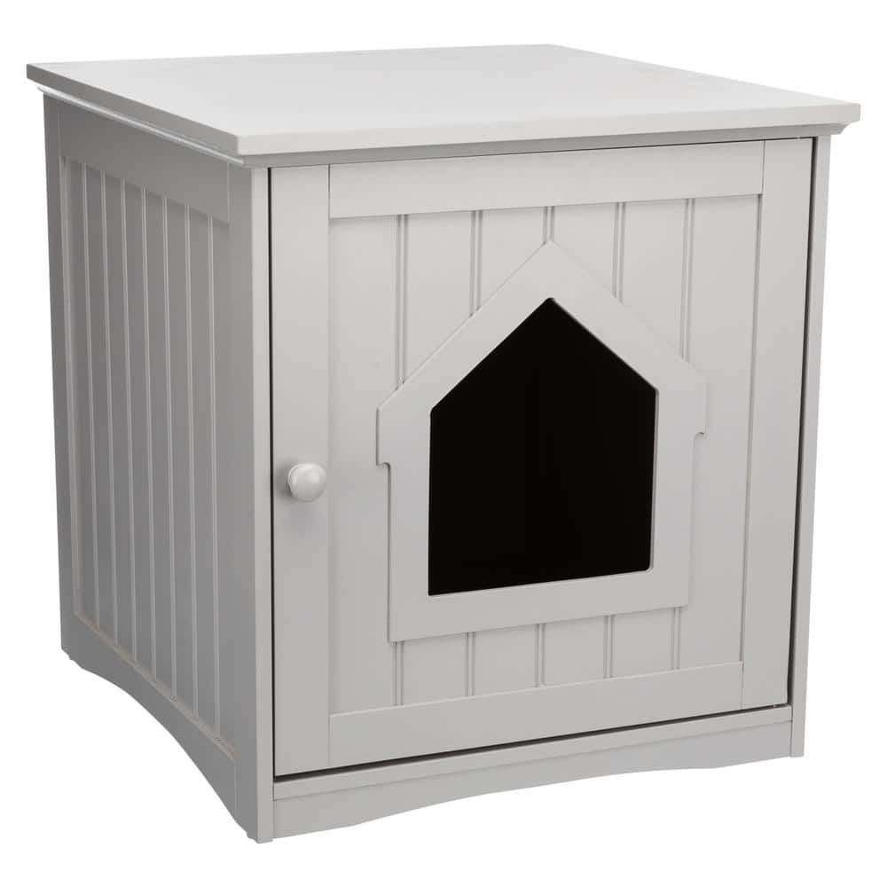 TRIXIE Standard Wooden Litter Box Enclosure in Gray 40291