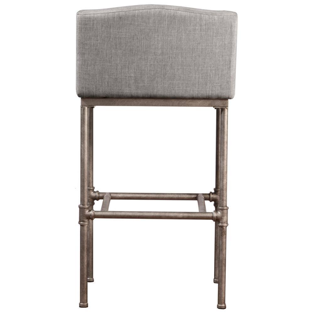 Hillsdale Furniture Dillon Metal 35.25 in. Textured Silver Counter Height Stool 4188-826