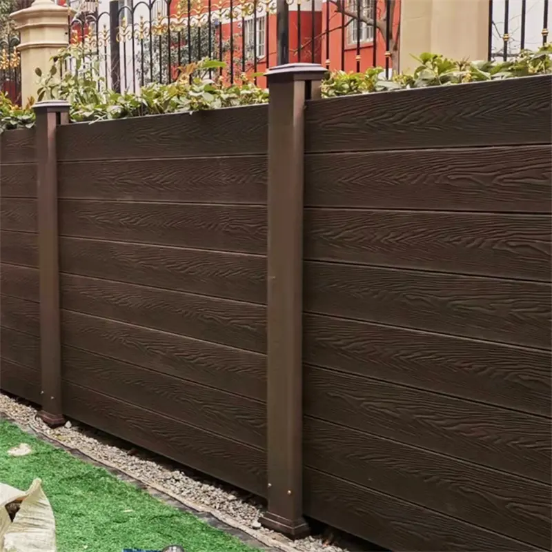 Factory Supply Wood Plastic Composite fence with Aluminum Structure