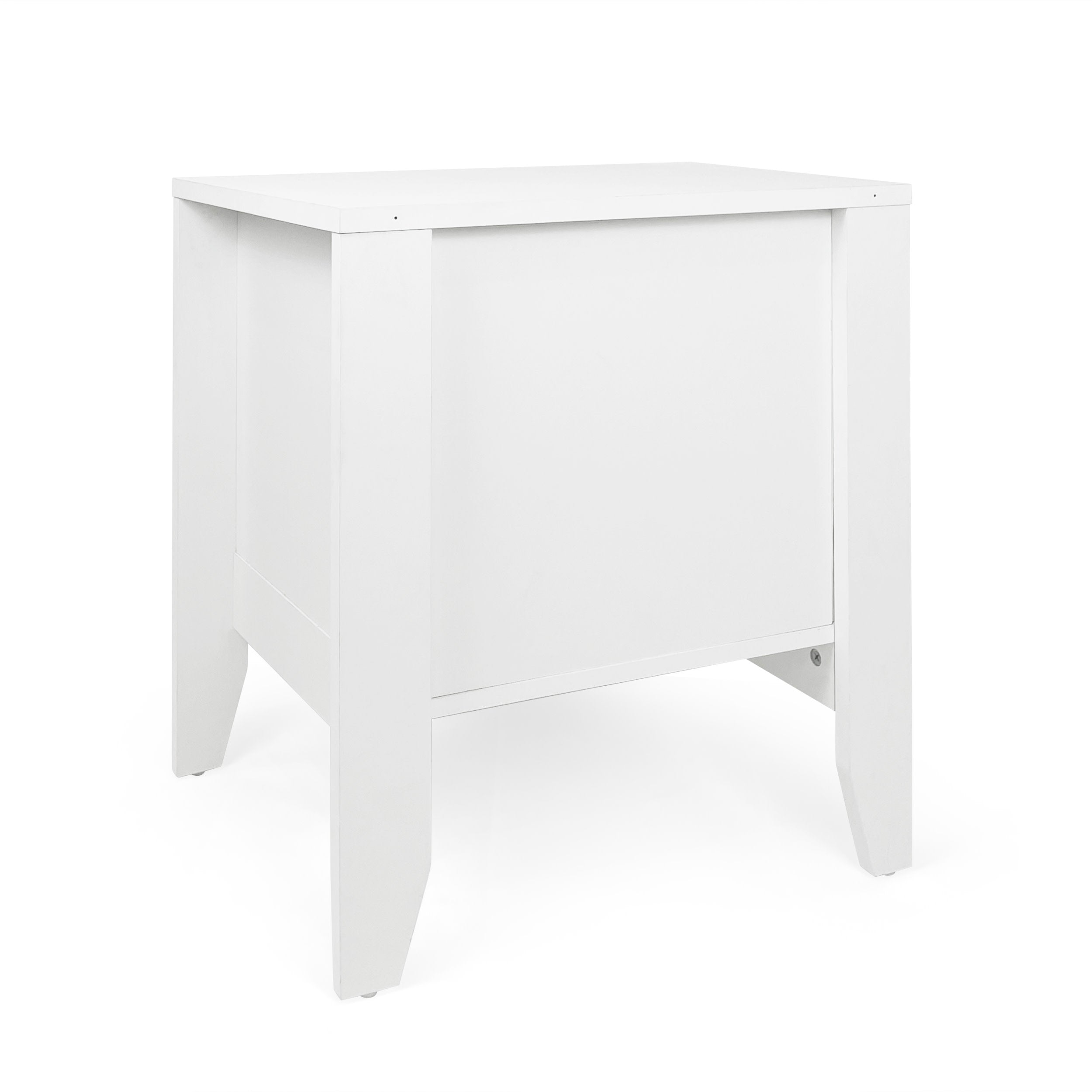 Noble House Bellic Faux Wood Nightstands with Drawer, Set of 2, White