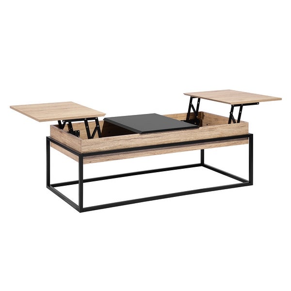 Homylin Wood Lift Top Extendable Coffee Table with Storage