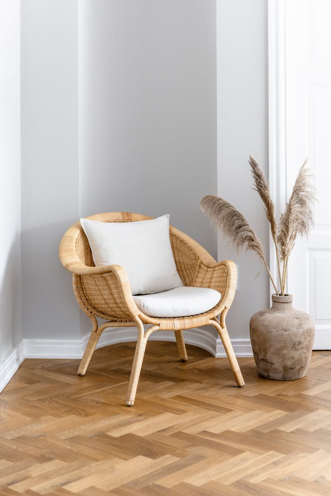 Nanna Ditzel Madame Chair Natural Tempotest White Canvas Cushions   Midcentury   Armchairs And Accent Chairs   by Sika Design  Houzz