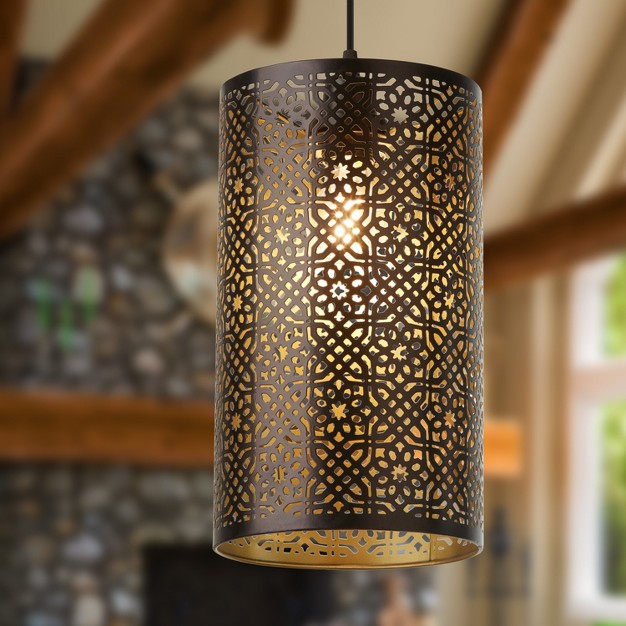 Rory 1 light Pendant Light In Black And Gold River Of Goods