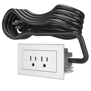 Legrand 6 ft. Cord 15 Amp 2-Outlet Radiant Furniture Power Strip in White RD2RWH