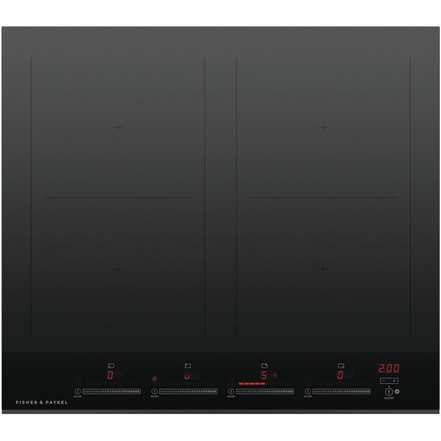 Fisher & Paykel 24-inch Built-in Electric Induction Cooktop with 4 Cooking Zones CI244DTB4