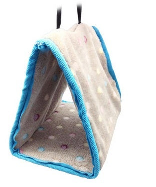 Fashion Winter Bird Plush Hut Tent Hanging Bed Nest Cage Hammock For Parrot Parakeet