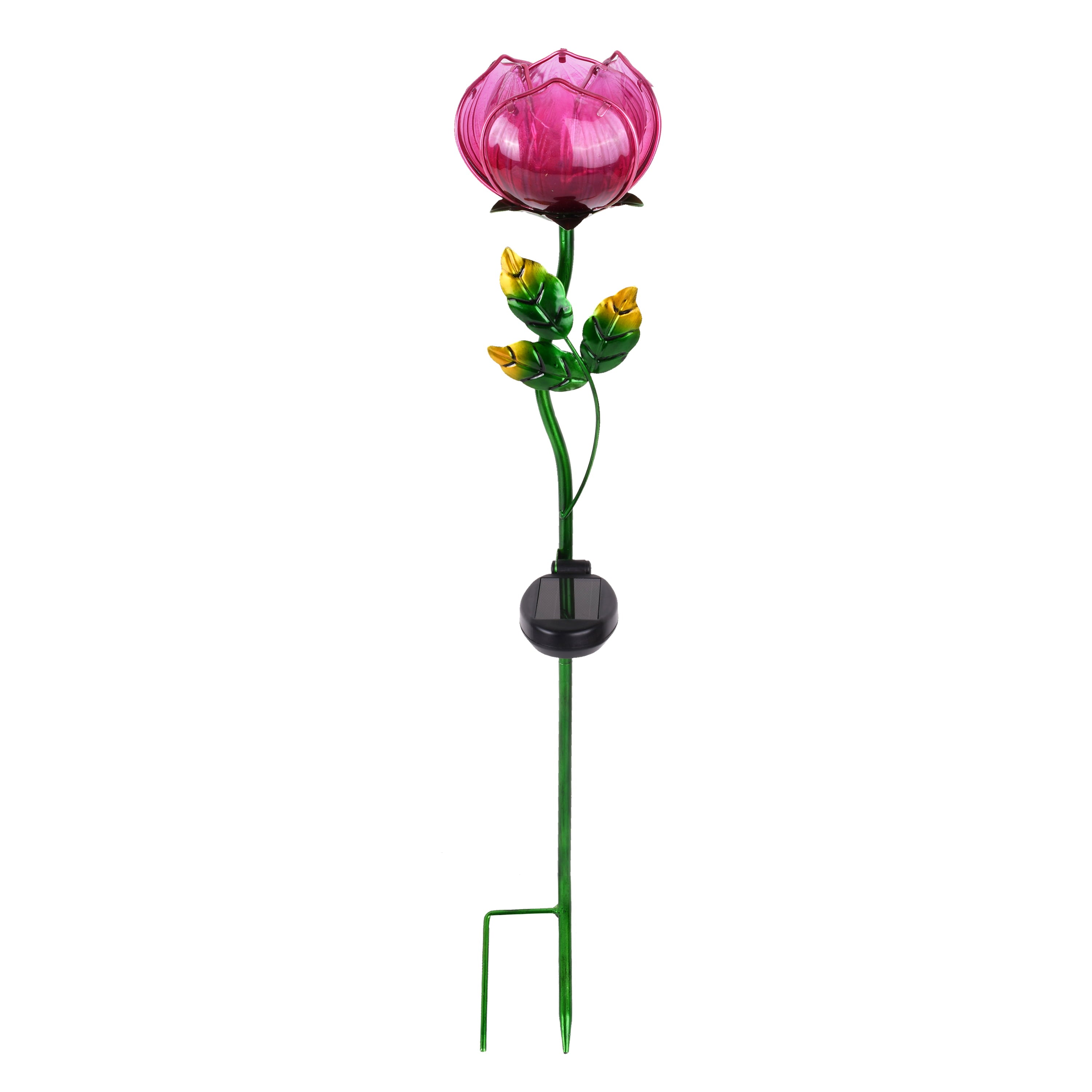 Better Homes and Gardens Pink Peony Solar Garden Stake Set of 4