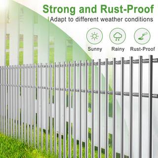 FENCY 24 in. H Metal Animal Barrier Garden Fence (12 Pack) HD-A-GE06014