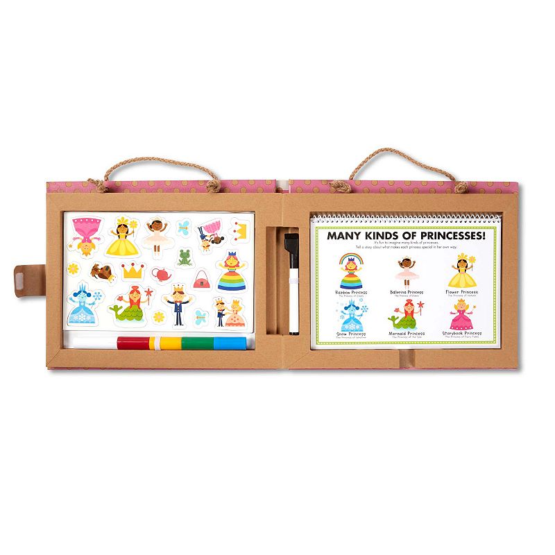 Melissa and Doug Natural Play: Play， Draw， Create Reusable Drawing and Magnet Kit - Princesses