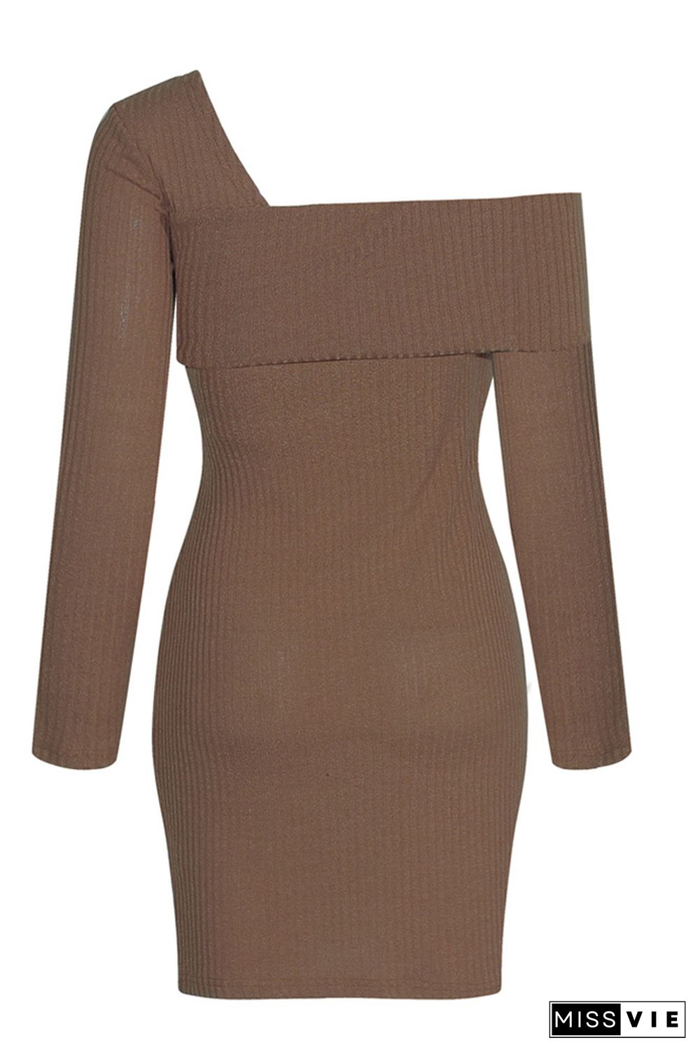 One shoulder Knit Bodycon Sweater Dress Wholesale