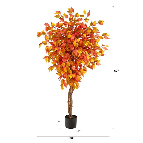 5' Autumn Ficus Artificial Fall Tree