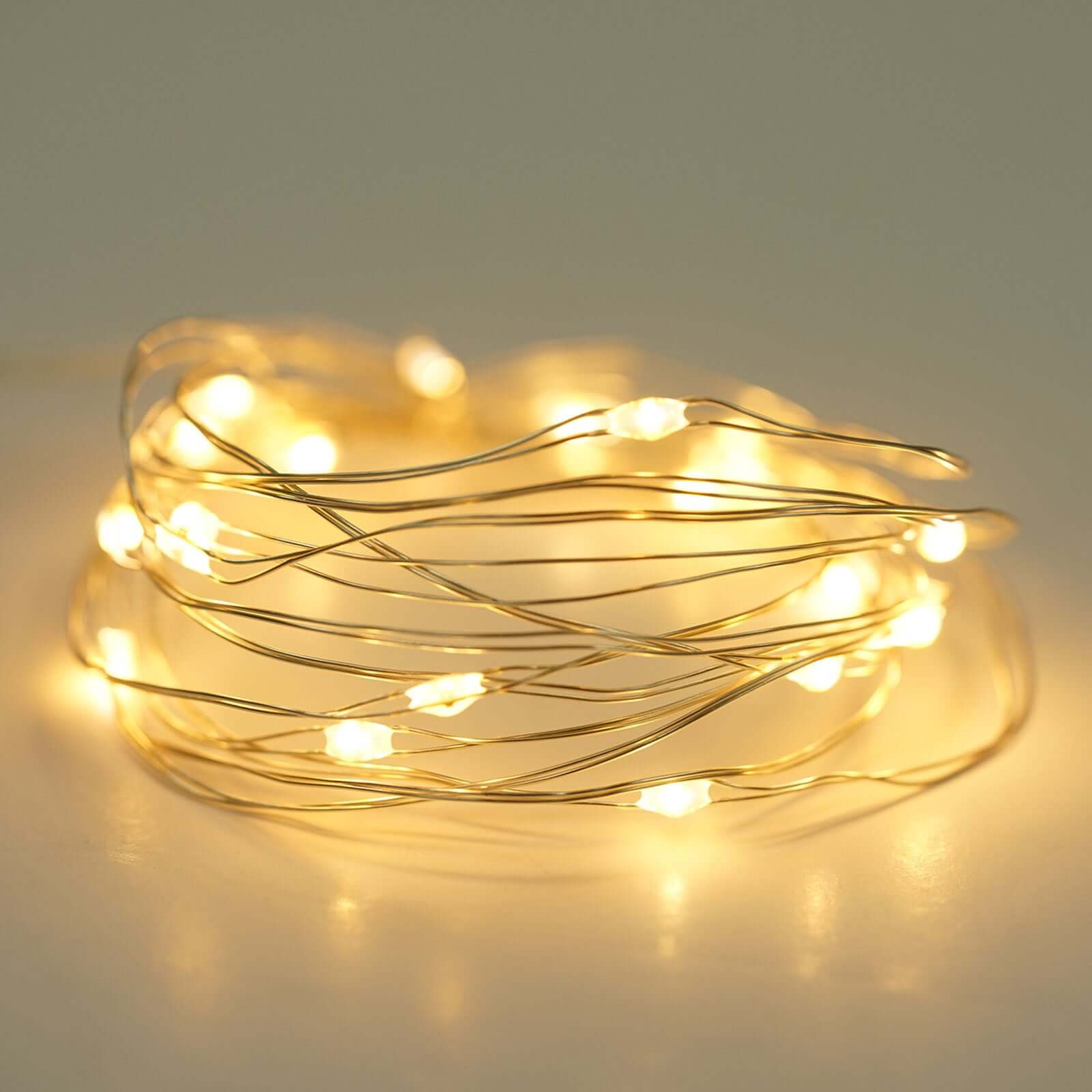 Clear Starry Bright 20 LED String Lights, Battery Operated Micro Fairy Lights 90