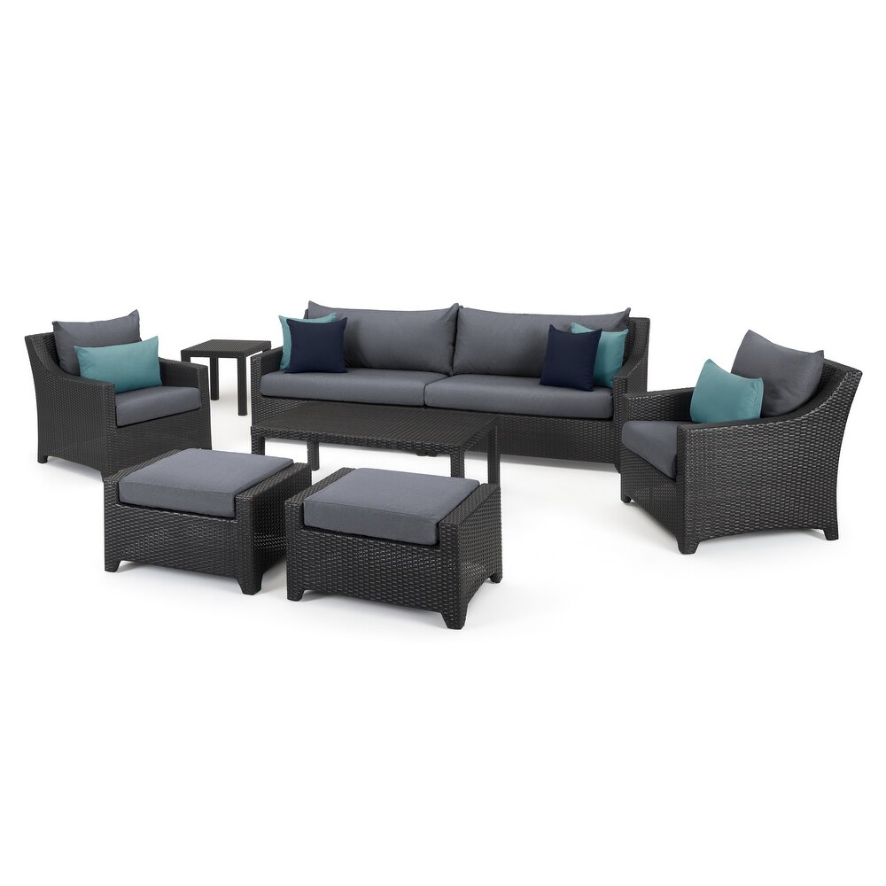 Palisades 8 Piece Sunbrella Outdoor Patio Sofa And Club Chair Set