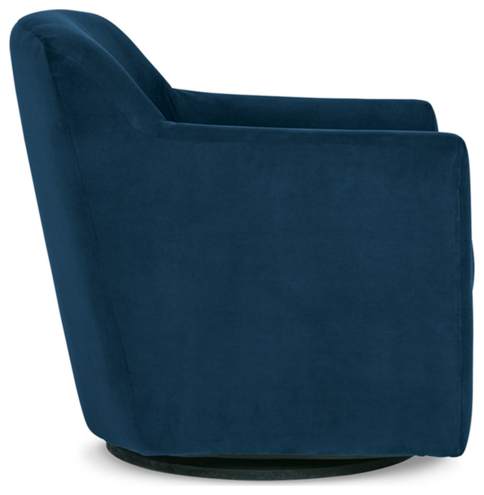 Ashley Furniture Bradney Metal Swivel Accent Chair in Blue  ampBlack   Contemporary   Armchairs And Accent Chairs   by Homesquare  Houzz