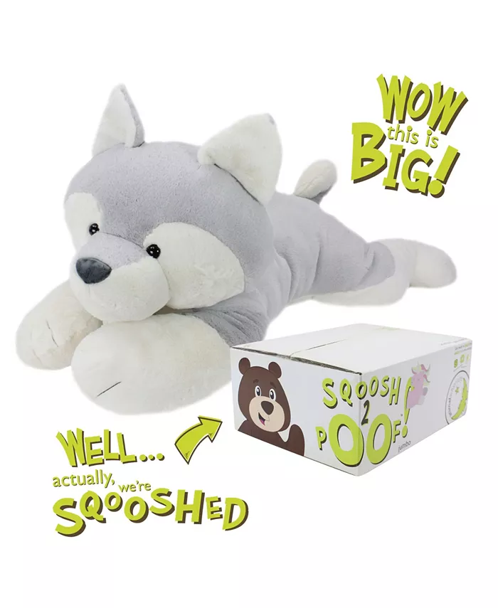 Animal Adventure Sqoosh2Poof Jumbo Husky Compression Plush