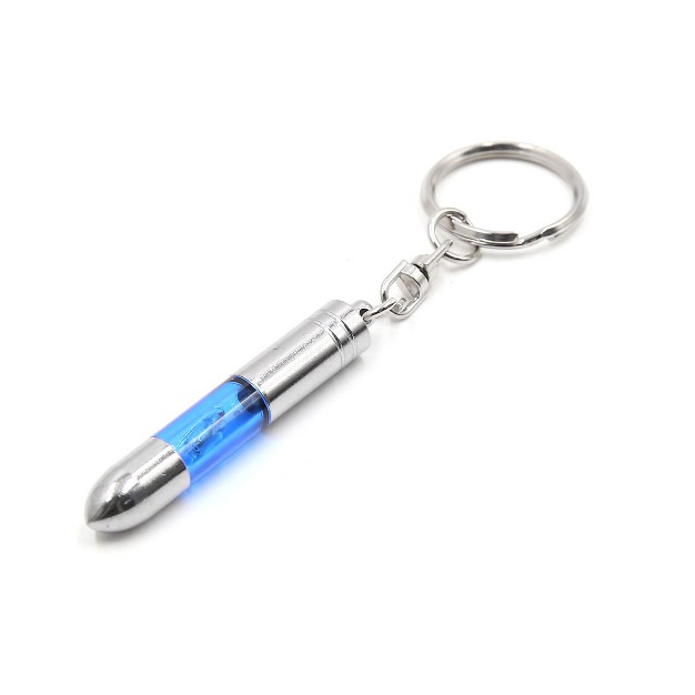 Unique Bargains Vehicle Car Anti static Keyring Built in Led Emitter Key Chain Ring Blue 1 Pc