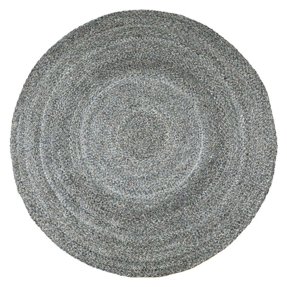 D250 Cm Flat Tweed Braided Round Handmade Rug Tweed-R-250