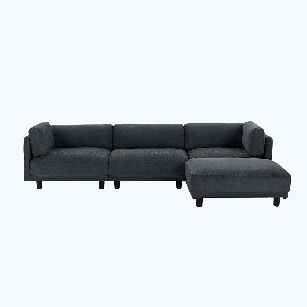 Upholstery Convertible Sectional Sofa L Shaped Couch with Reversible Chaise