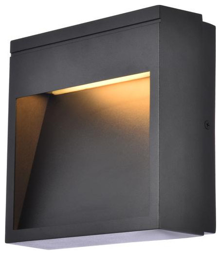 Trendy Fare LED Wall Sconce (Black)   Modern   Outdoor Wall Lights And Sconces   by Elegant Furniture  ampLighting  Houzz