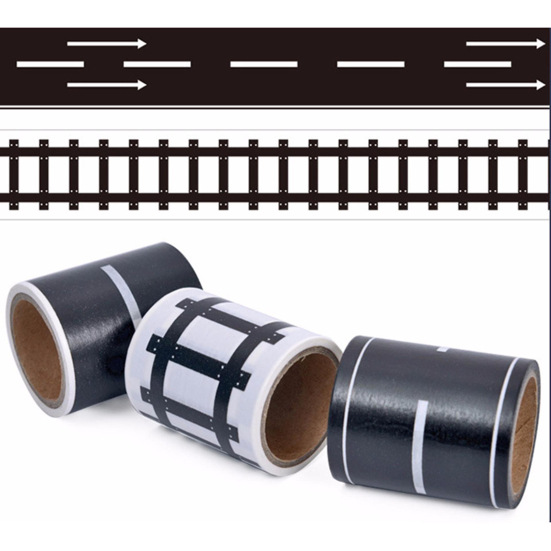 Children Handmade Diy Stickers Toys No Trace Paste Track Transport Tape Scene Toys.