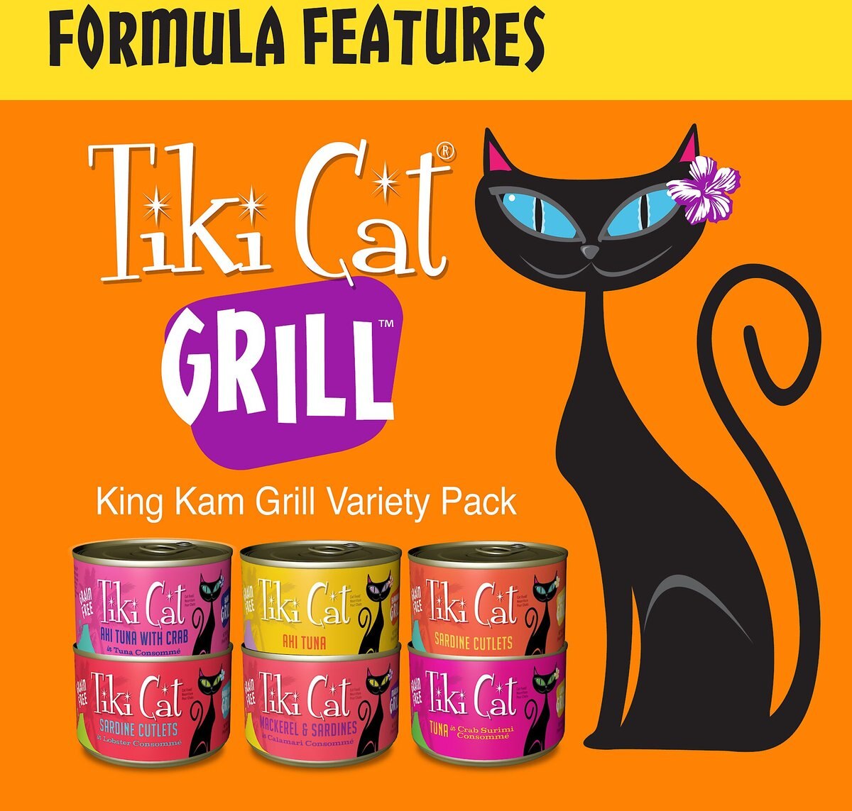 Tiki Cat King Kamehameha Grill Variety Pack Grain-Free Canned Cat Food